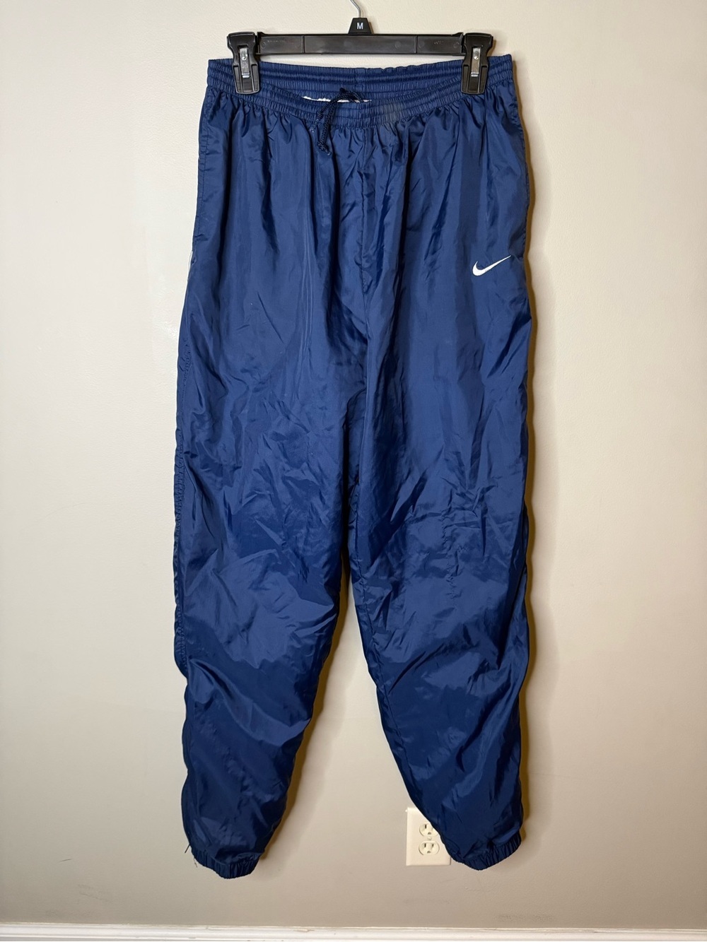 Vintage Nike Track Joggers- Navy Blue Size Mens Large